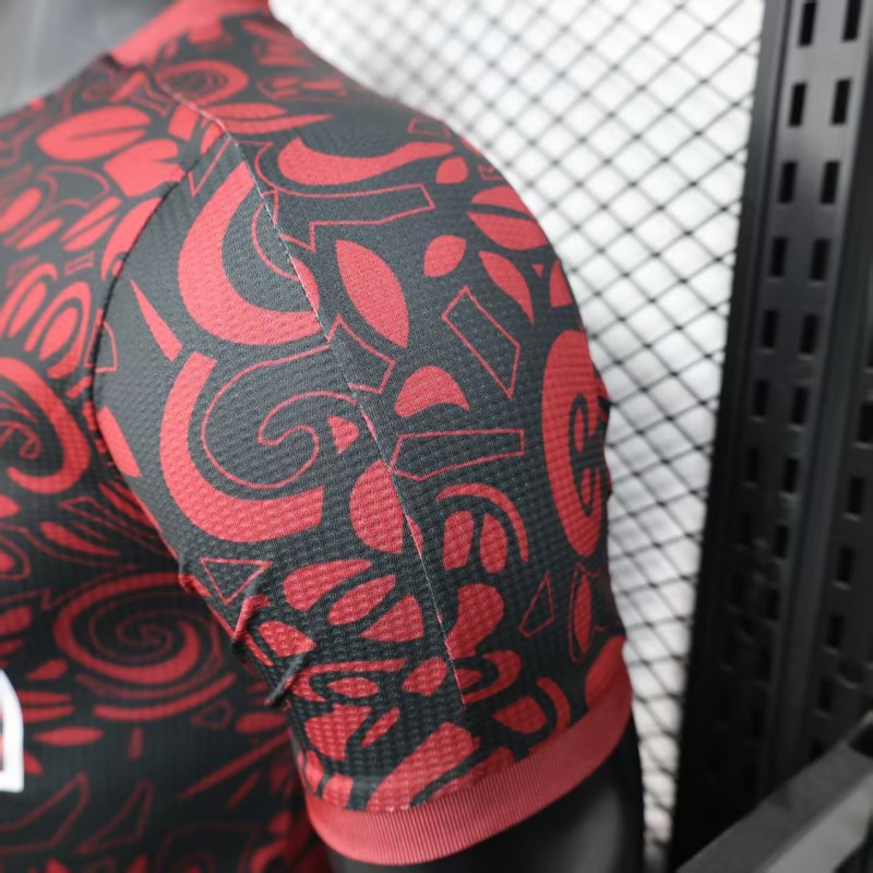 Player Version 25/26 FC Palestine Red with Traditional Floral Pattern Jersey