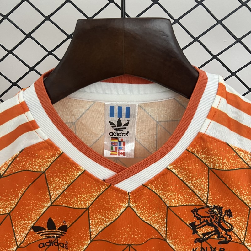Retro 1988 Kids Netherlands Home Size 16-28 Jersey