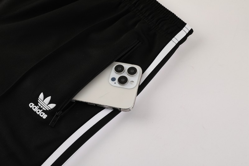 2025 Adidas Original Black Full Hoodie Zipper Jacket +Long Pants