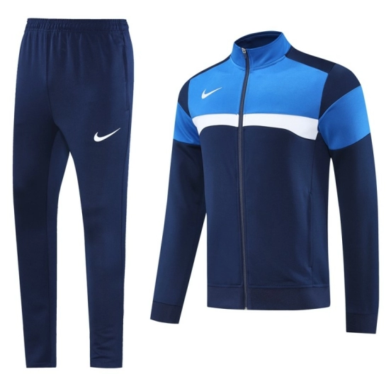 2025 Nike Blue/Navy Full Hoodie Zipper Jacket +Long Pants