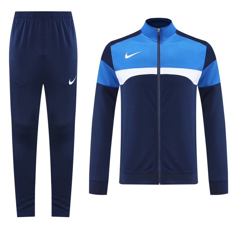 2025 Nike Blue/Navy Full Hoodie Zipper Jacket +Long Pants