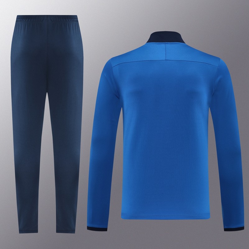 2025 Nike Blue Full Hoodie Zipper Jacket +Long Pants
