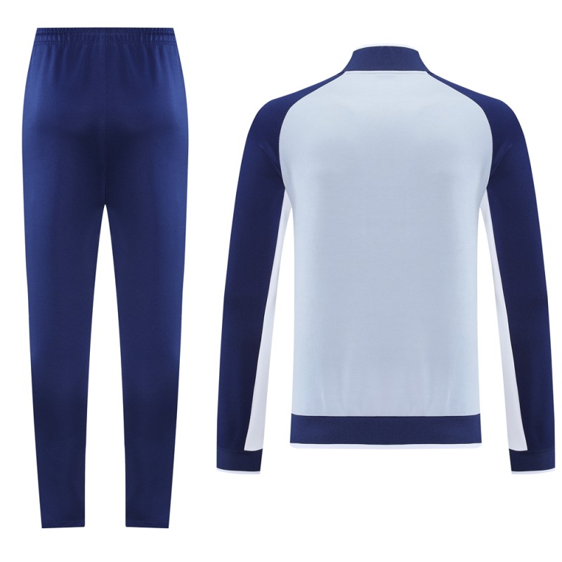 2025 Nike Grey/Navy Full Hoodie Zipper Jacket +Long Pants