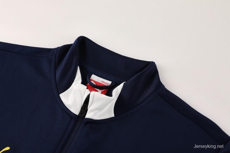 2025 Portugal Navy Full Zipper Jacket +Long Pants