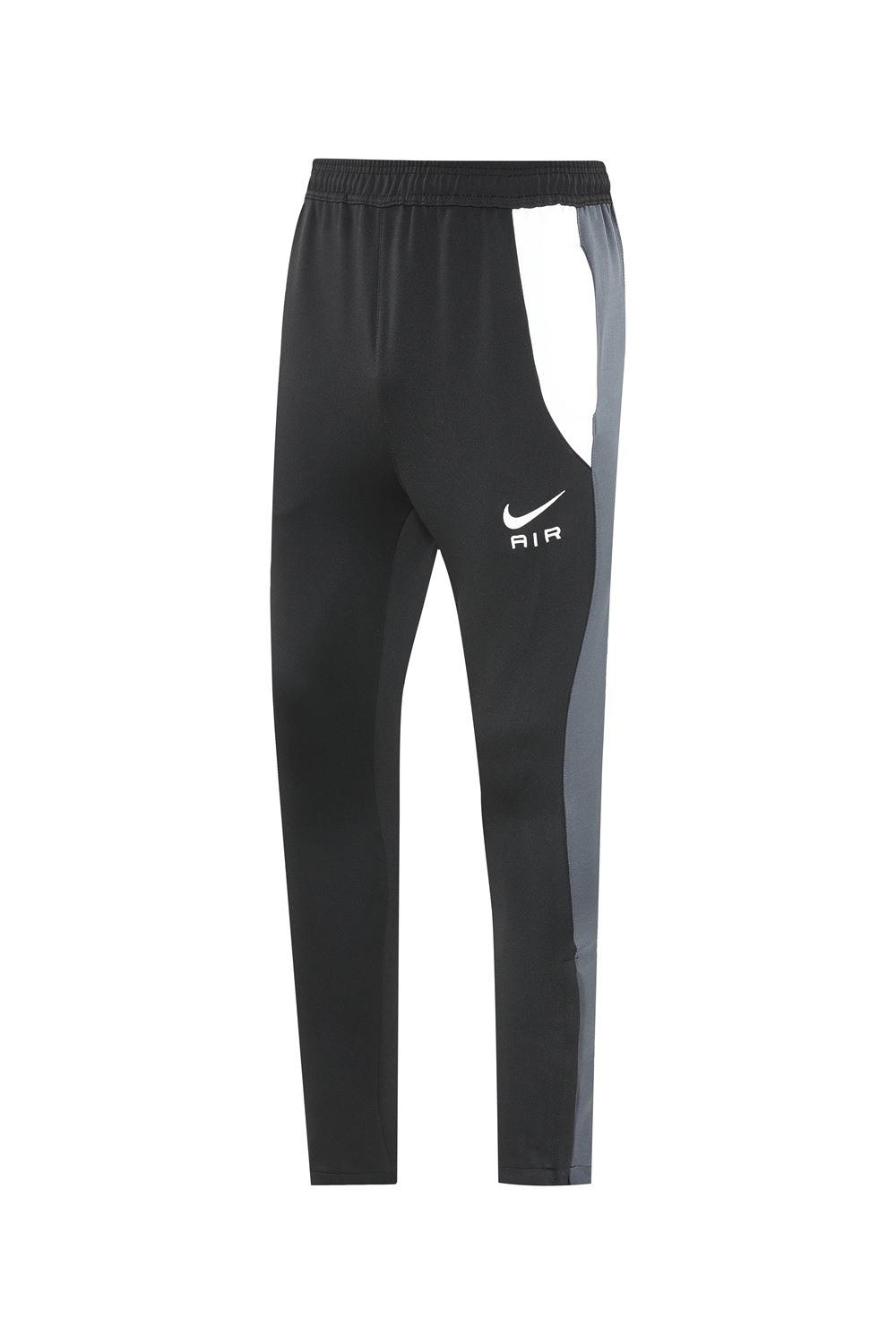 2025 Nike Air Black Tracksuit Set with Gray and White Accents Full Zipper Jacket + Long Pants
