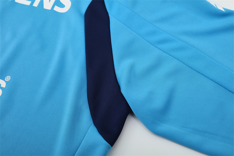 Retro 05/06 Real Madrid Light Blue Half Zipper Jacket