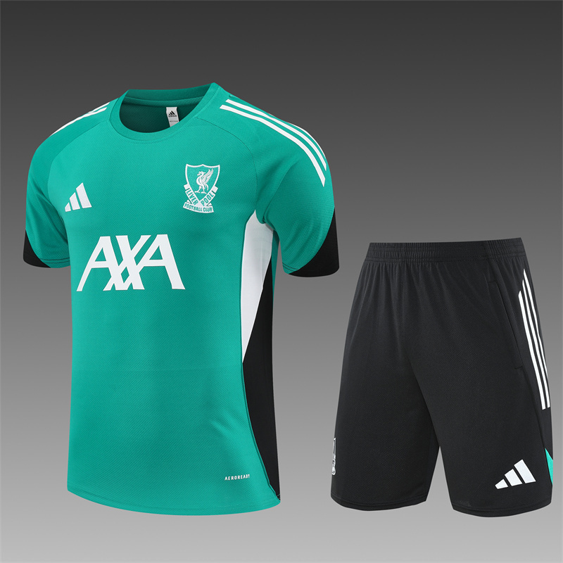 25/26 Liverpool Green Short Sleeve with XS Short Sleeve Jersey+Shorts