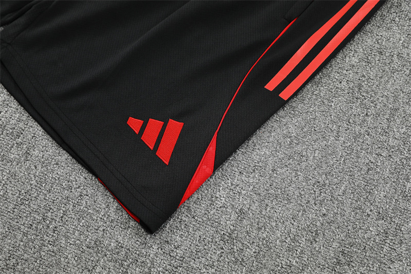 25/26 Manchester United Red Black Camouflage Short Sleeve Jersey+Shorts with XS
