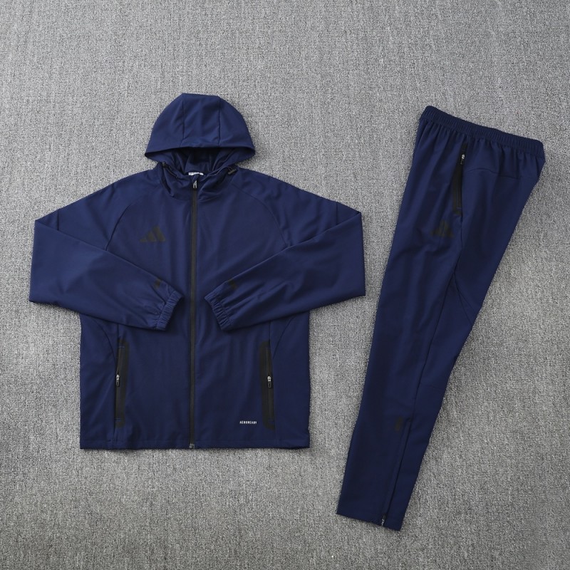 2025 Adidas Royal Blue Half Zipper Jacket+Long Pants S-2XL