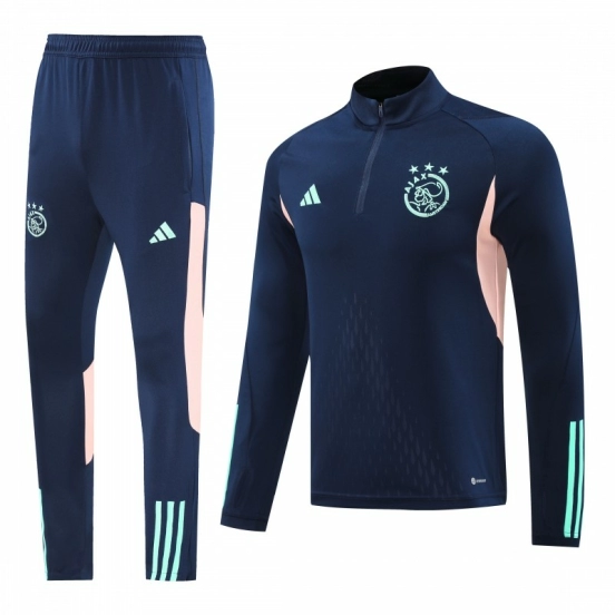 25/26 Ajax Navy Half Zipper Jacket+Long Pants