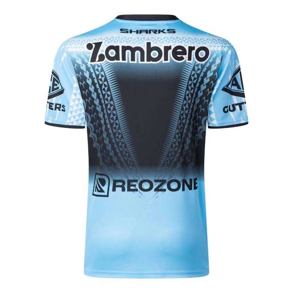 25/26 Cronulla-Sutherland Sharks Sky Blue with Indigenous Heritage Jersey
