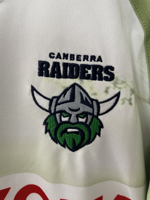 25/26 Canberra Raiders White Lime Green with War Memorial Graphic Jersey