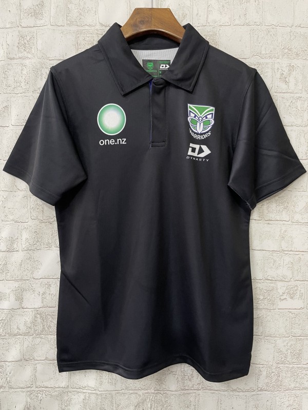 25/26 New Zealand Warriors Black Polo Shirt