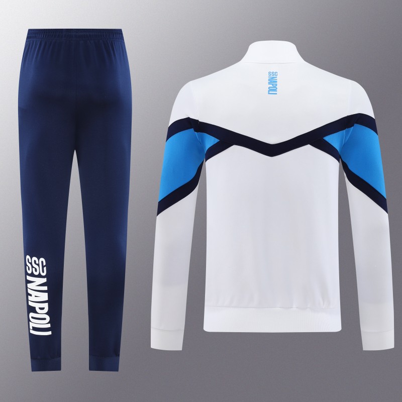 25/26 Napoli White Full Zipper Jacket+Long Pants