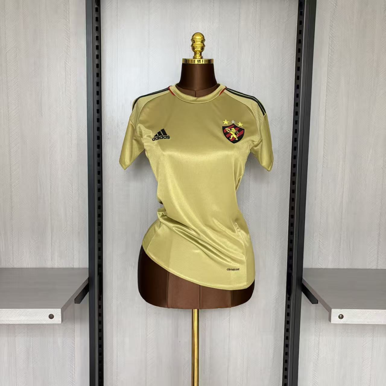2016 Women Retro Recife Sports Gold Jersey