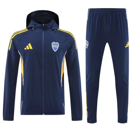 25/26 Boca Juniors Navy Blue Full zipper Jacket Tracksuit+ long pants