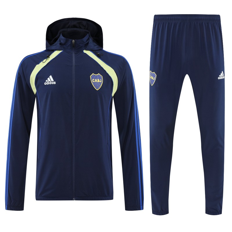 25/26 Boca Juniors Navy Blue Full zipper Jacket Tracksuit+ long pants