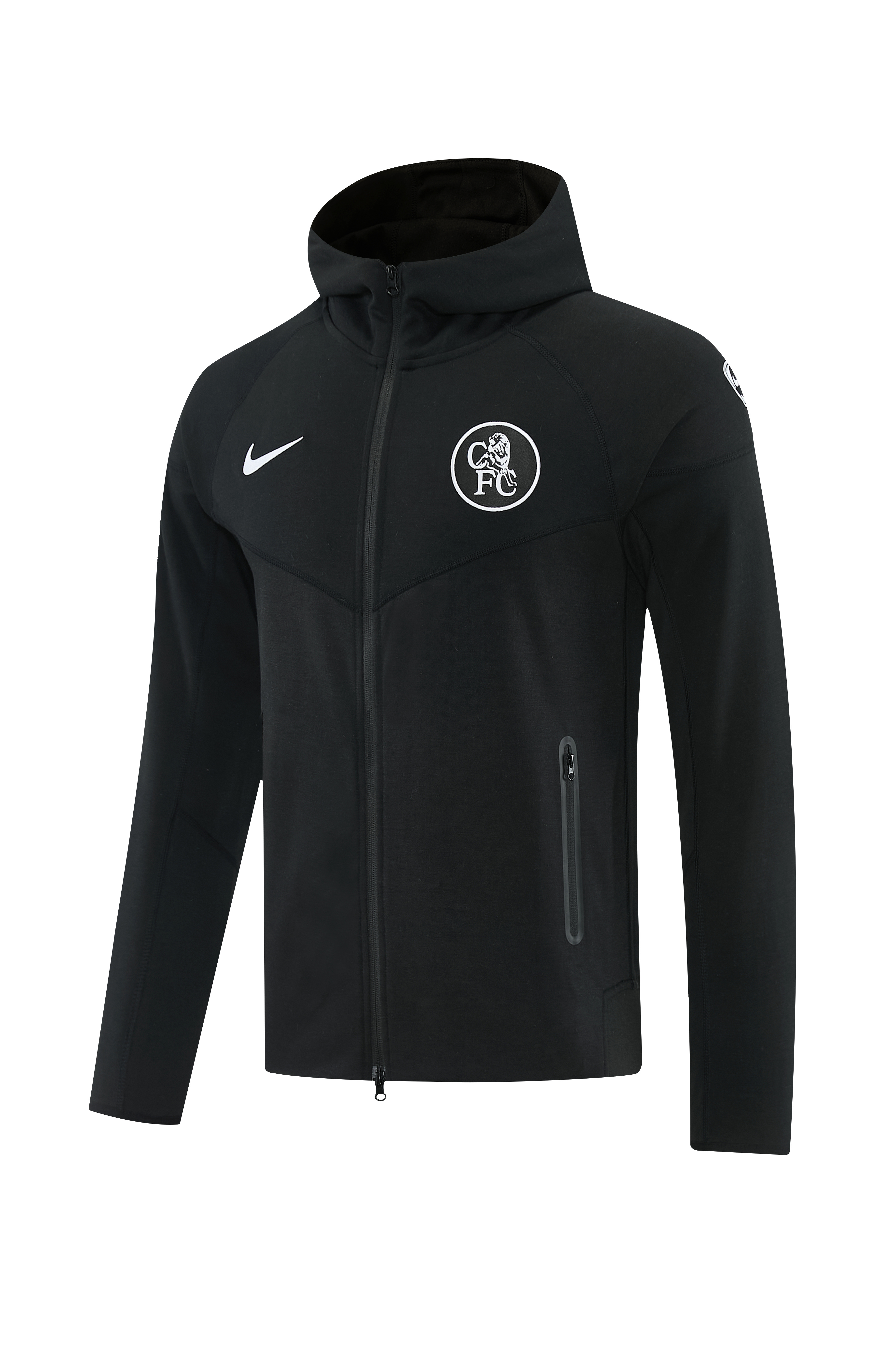 25/26 Chelsea Black Full Zipper Hoodie Windbreaker + Long Pants