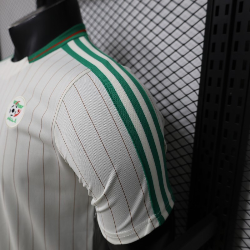 2026 Player Version Algeria White with Green Pinstripes Jersey