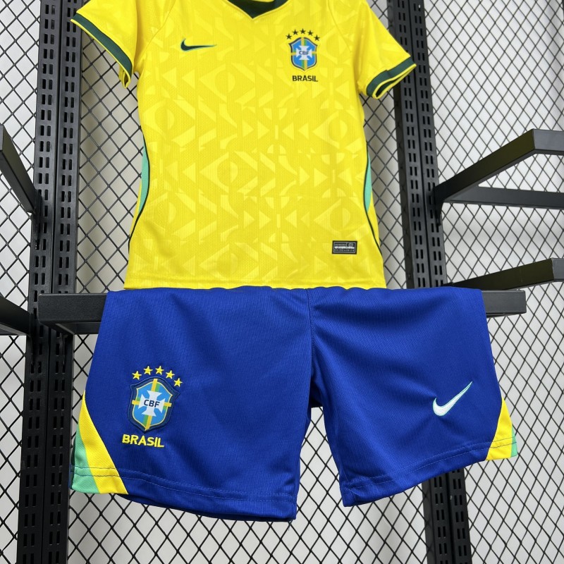 2026 Kids Brazil World Cup Home Kit