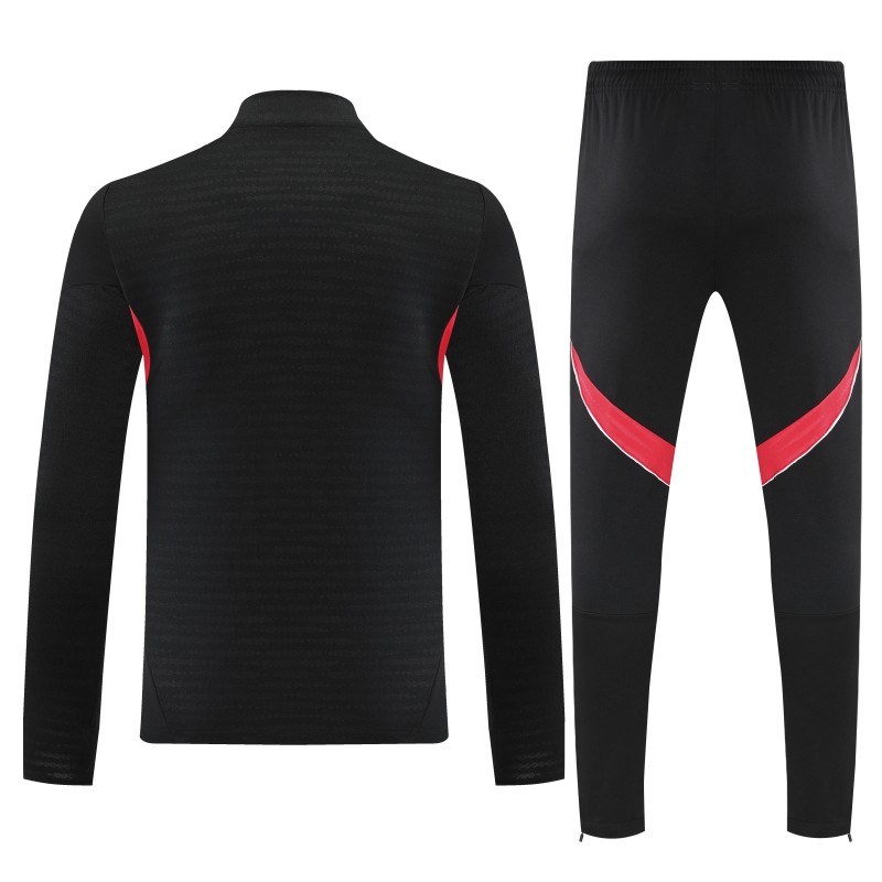 25/26 Riverbed Black Half Zipper Jacket Tracksuit + Long Pants