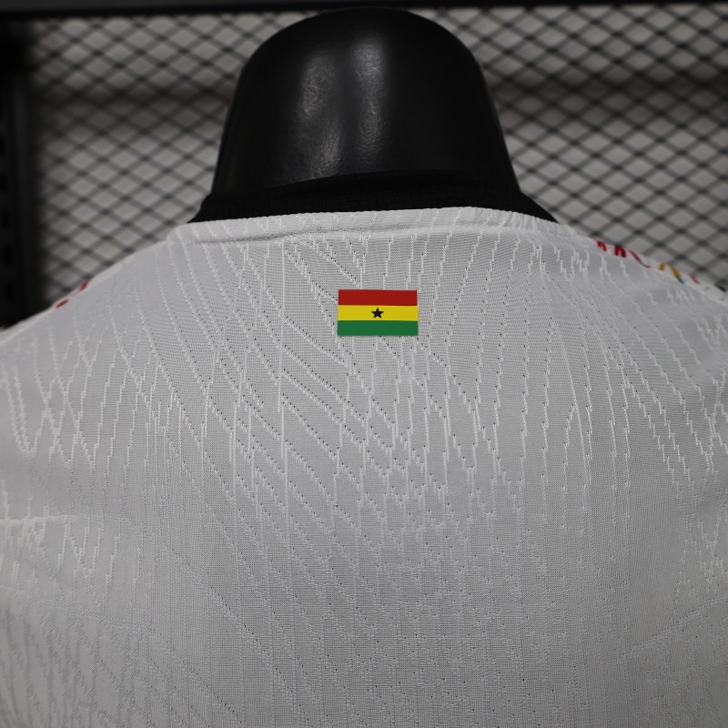 Player Version 2026 Ghana White with Multicolor Pattern Special Edition Jersey