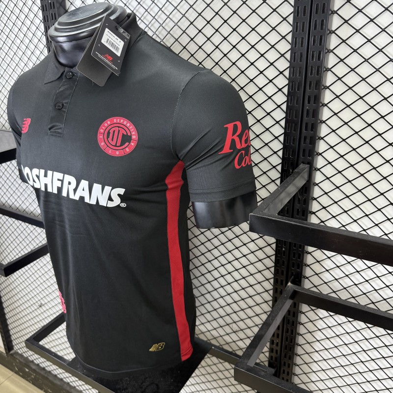 Player Version 25/26 Deportivo Toluca FC Black Jersey with Polo Collar