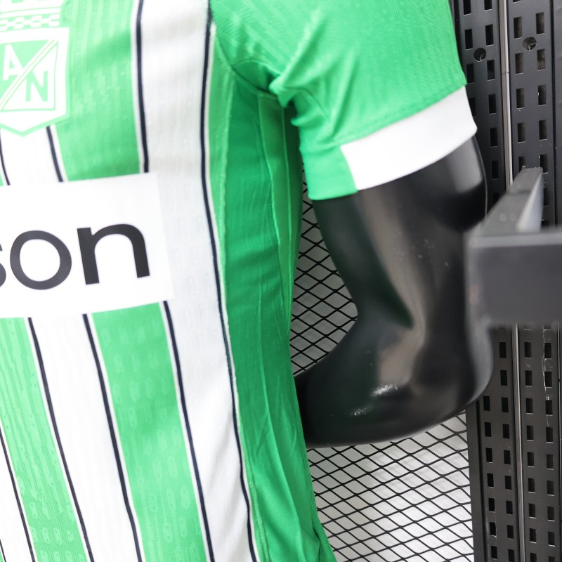 Player Version 26/27 Atlético Nacional Green & White with Vertical Stripe Home Jersey