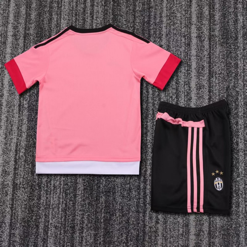 Retro Kids 15/16 Juventus Away Pink Jersey