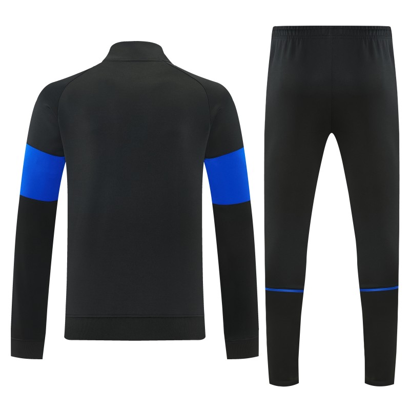26/27 Manchester United Black & Blue Full Zipper Jacket Tracksuit + Long Pants