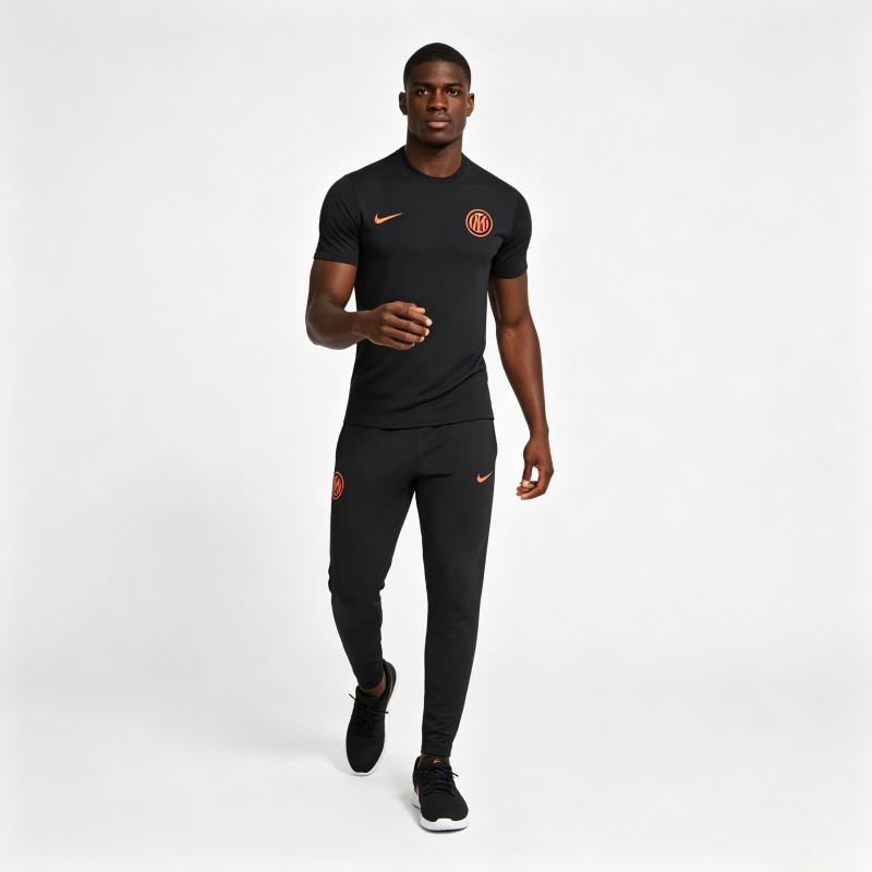 26/27 Inter Milan Black Short  Sleeve Tracksuit + Long Pants