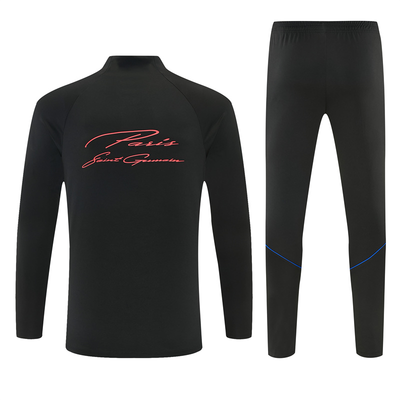 Player Version 26/27 Paris Black Half Zipper Jacket+Long Pants