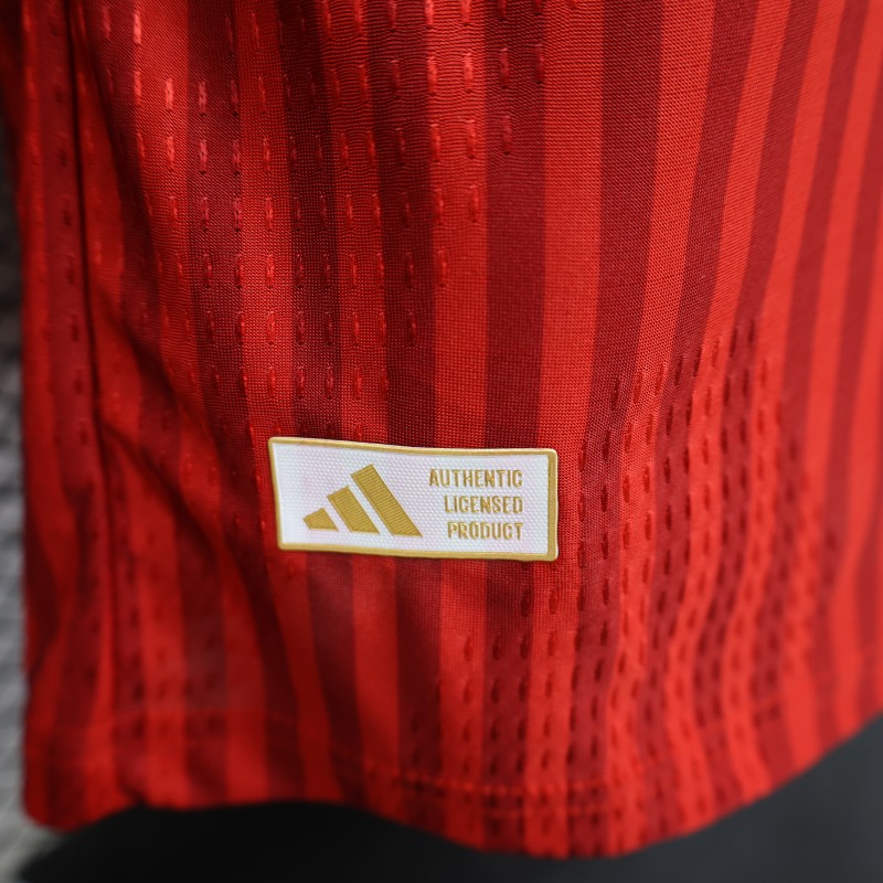 Player Version 26/27 FC Bayern Munich Red-on-Red Diagonal Stripe  Long Sleeve Jersey