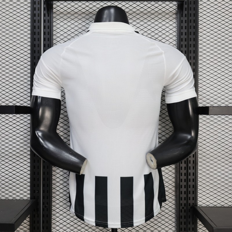 Player Version 26/27 Juventus Black & White Stripe Gold Detail Home Jersey