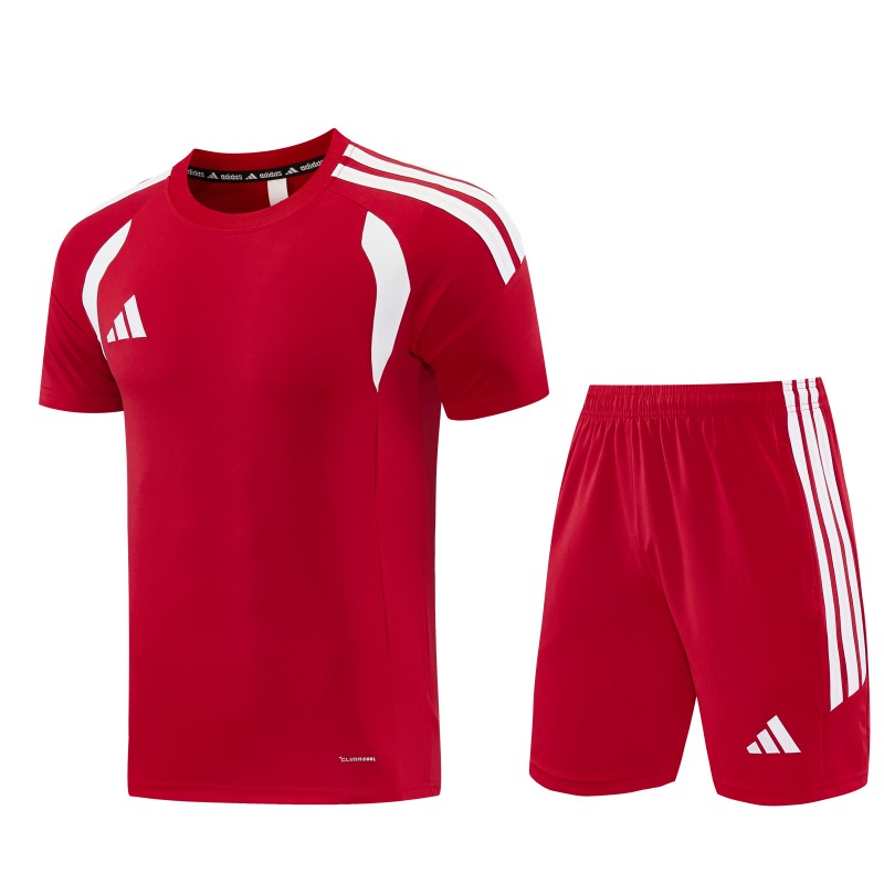 26/27 Adidas 14  Red Short Sleeve+Soccer Shorts