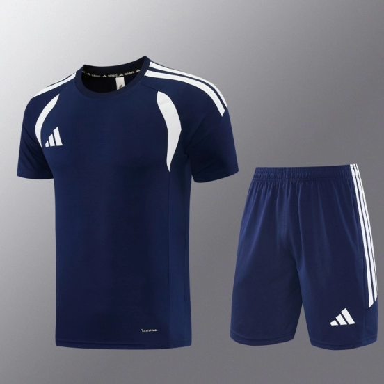 26/27 Adidas 14 Navy Short Sleeve+Soccer Shorts