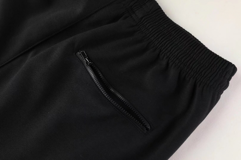 26/27 Juventus  Black/White Full Zipper Hooded Jacket Tracksuit + Long Pants