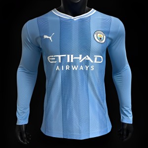 Player Version 23/24 Manchester City Home Long Sleeve Jersey