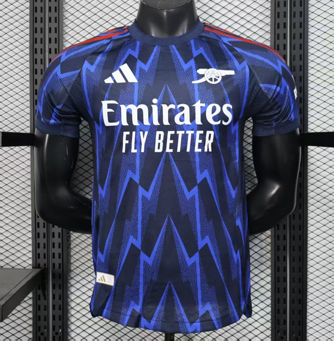 Player Version 25/26 Arsenal Third Blue with Geometric Lightning Pattern Jersey