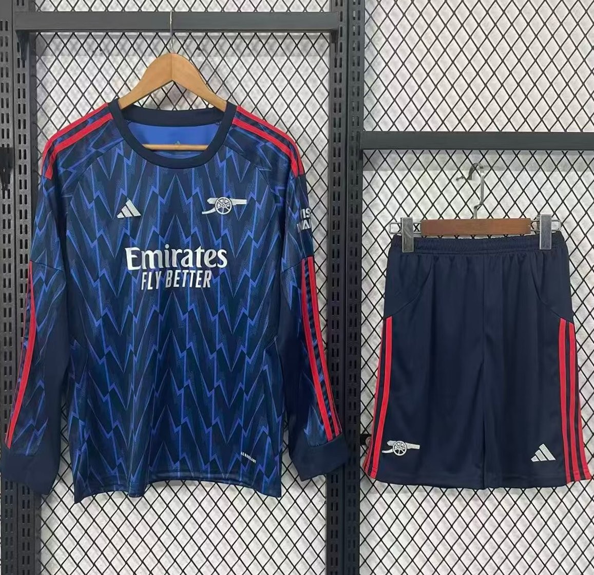 25/26 Kids Arsenal Away Navy Long Sleeve Jersey