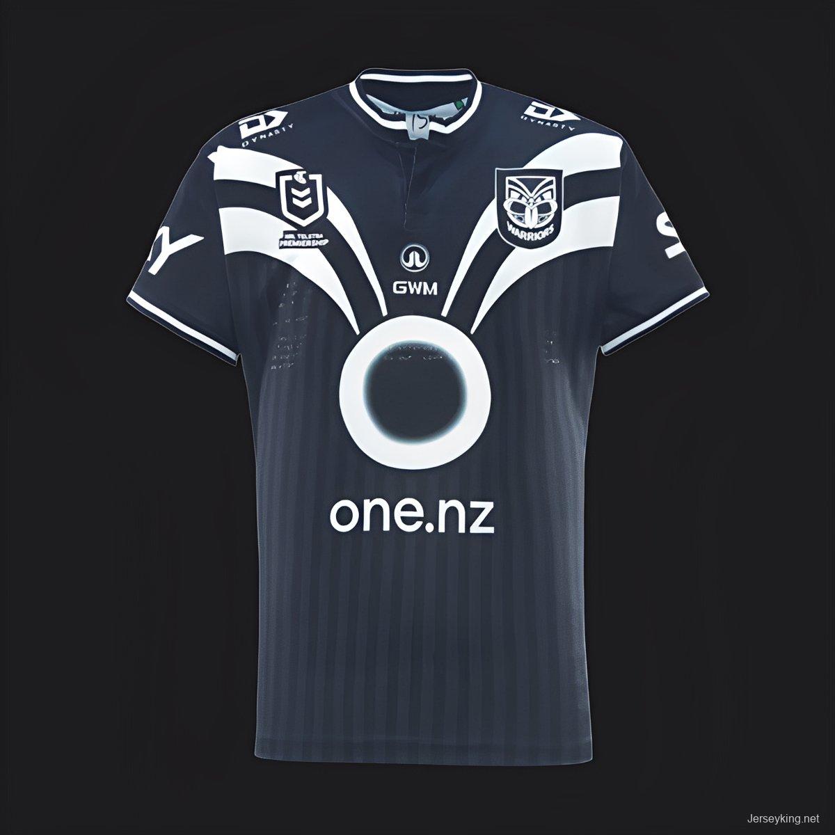 25/26 Kids New Zealand Warriors Navy with White Diagonal Stripes Jersey