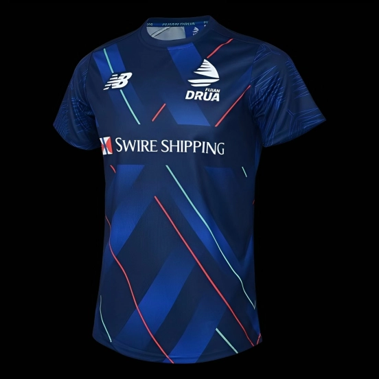 25/26 Fijian Drua Navy with Diagonal Stripes Home Jersey