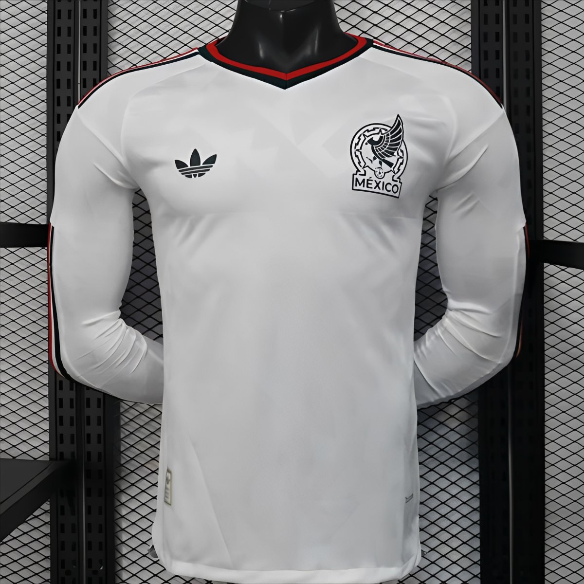 Player Version 2026 Mexico Away White Long Sleeve Jersey