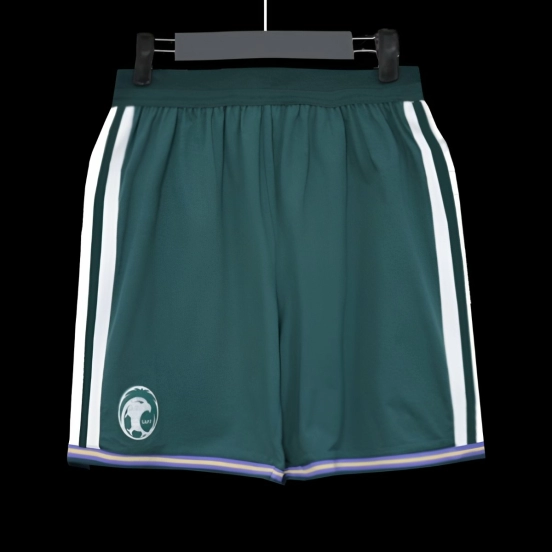 2026 Player Version Saudi Arabia Green with White Side Stripes  Shorts