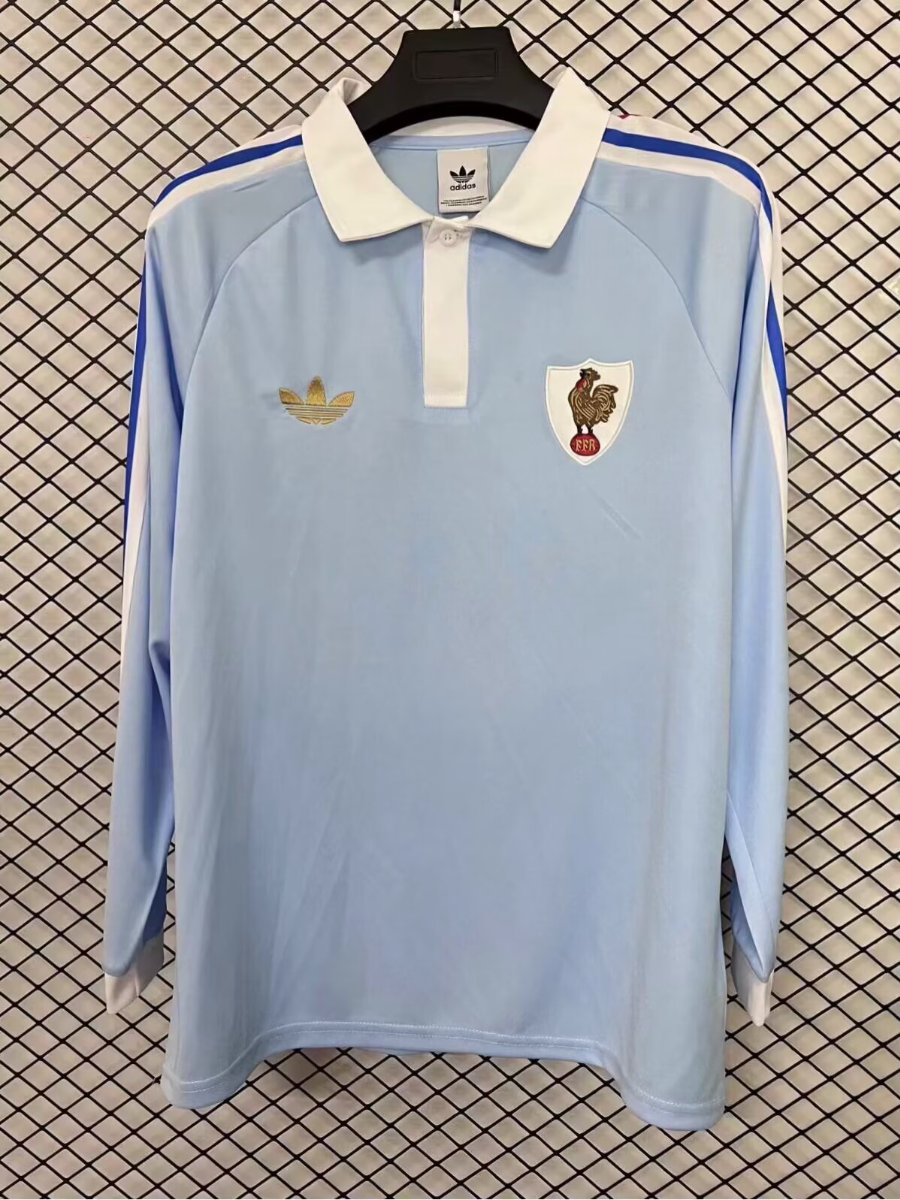 2026 Adidas FFR Crunch Rugby Long Sleeve 120 Years jersey
