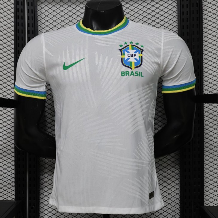 Player Version 2026 Brazil White with Palm Leaf Pattern Special Edition Jersey