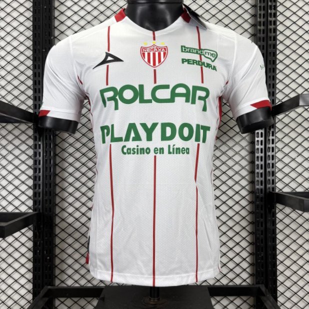 Player Version 25/26 Club Necaxa White with Red Pinstripe Jersey