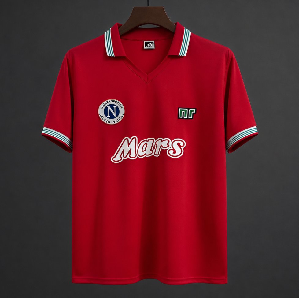 Retro 88/89 Napoli Third Red Jersey