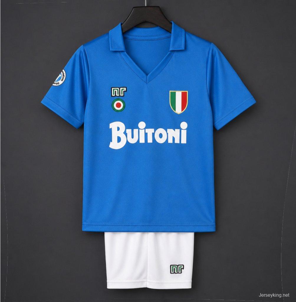 Retro Kids 87/88 Napoli Home Jersey