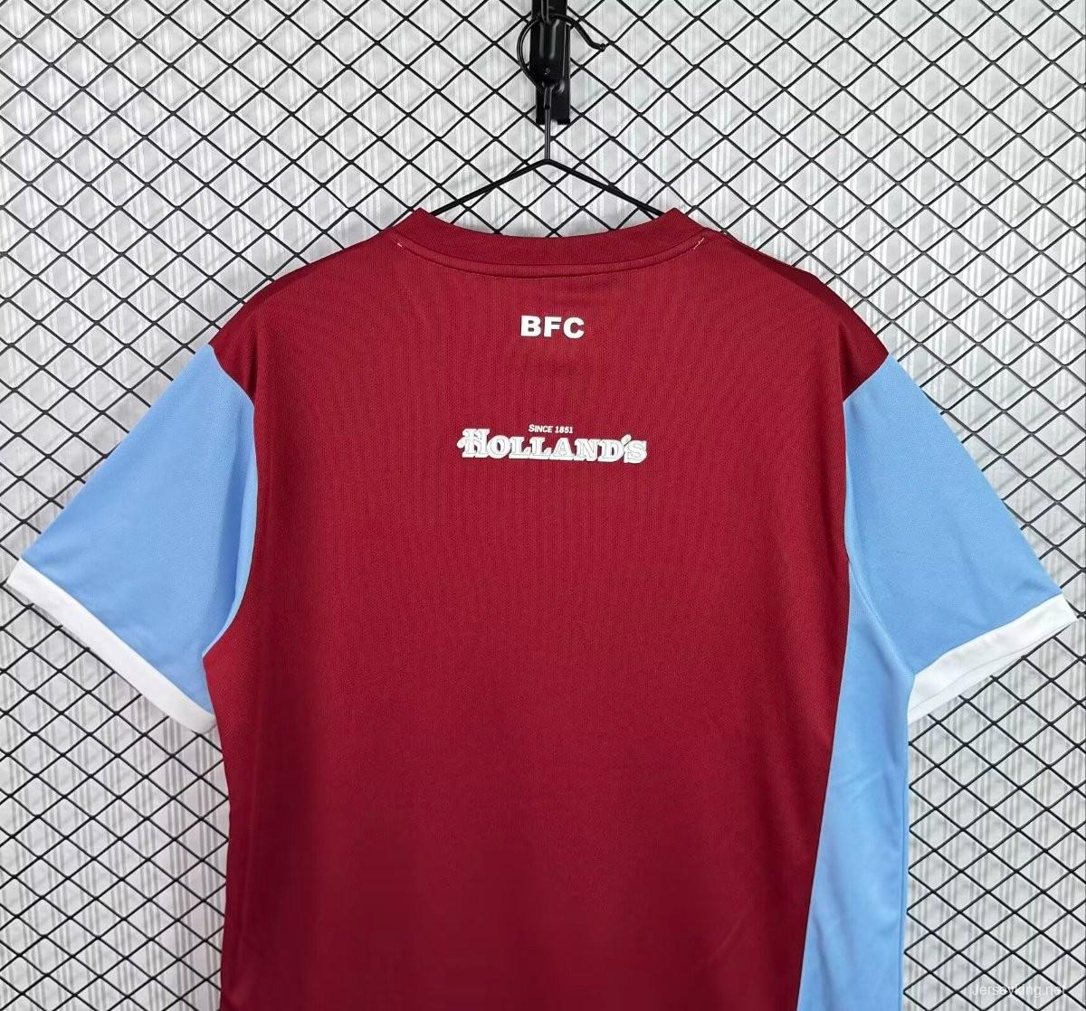 Retro 08/09 Burnley Home Claret Blue Jersey